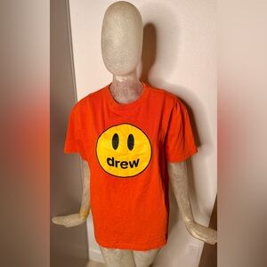 DREW House Mascot Original Orange Short Sleeve Tee Shirt. Size Medium